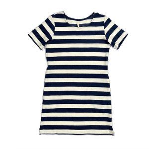 Wishlist Knit Nautical Stripe Knit Short Sleeve Crew Neck Dress With Pockets